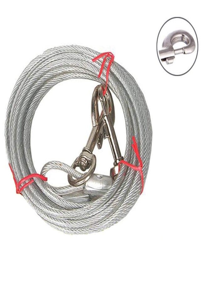 Perfect Pricee Tie Out Cable Dog Tie Out Cable for Dogs Up to 60kg, Lightweight and Bite Resistant, for Dogs Colour May Very Pack of 1 Pcs - Image 2